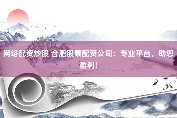 网络配资炒股 合肥股票配资公司:专业平台,助您盈利!