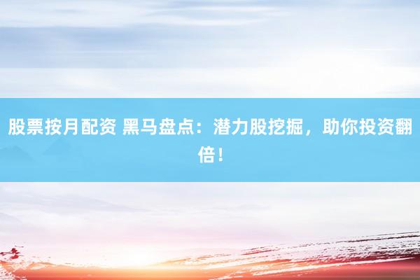 股票按月配资 黑马盘点：潜力股挖掘，助你投资翻倍！