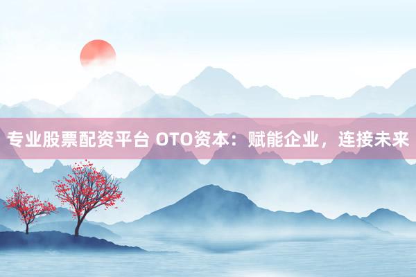 专业股票配资平台 OTO资本:赋能企业,连接未来