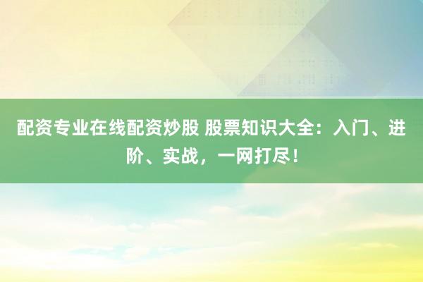 配资专业在线配资炒股 股票知识大全：入门、进阶、实战，一网打尽！
