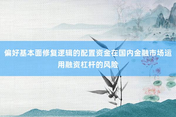 偏好基本面修复逻辑的配置资金在国内金融市场运用融资杠杆的风险