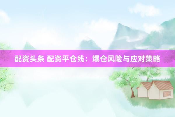 配资头条 配资平仓线：爆仓风险与应对策略