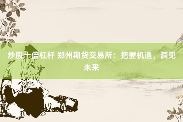 炒股十倍杠杆 郑州期货交易所：把握机遇，洞见未来