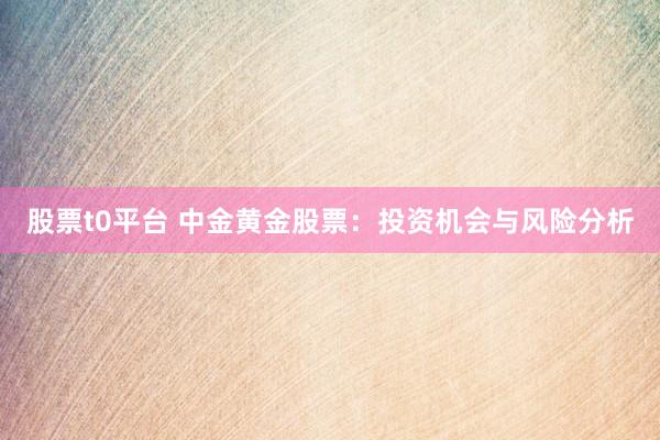 股票t0平台 中金黄金股票:投资机会与风险分析